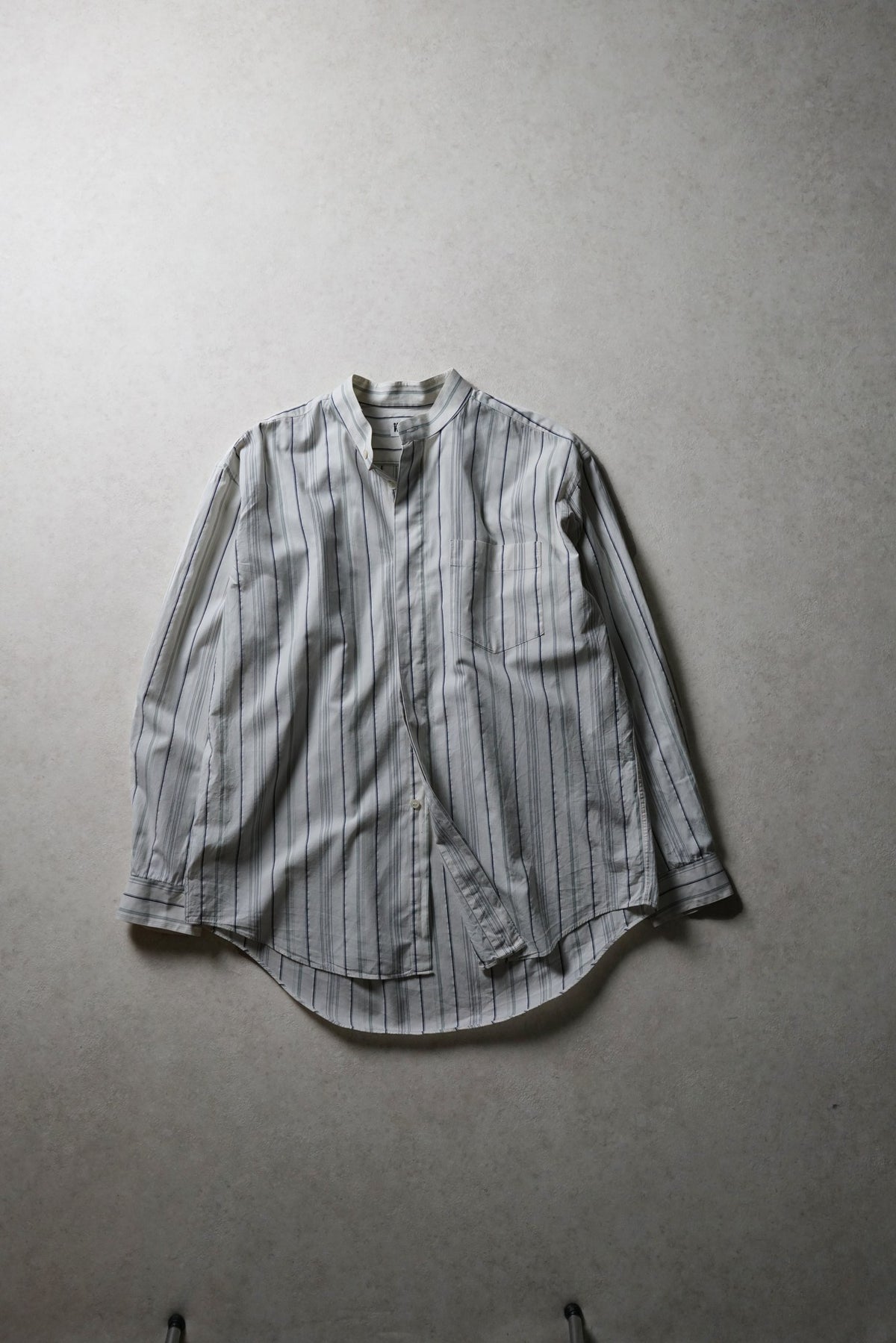 Issey Miyake Design Studio Band-Collar Shirt