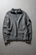 Stone Island Grey Quarter Zip Knit AW2002