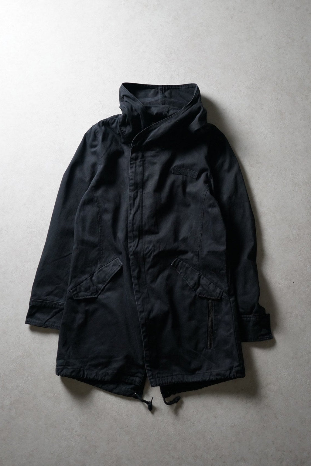 Marithe Francois Girbaud Asymmetric Hooded Coat