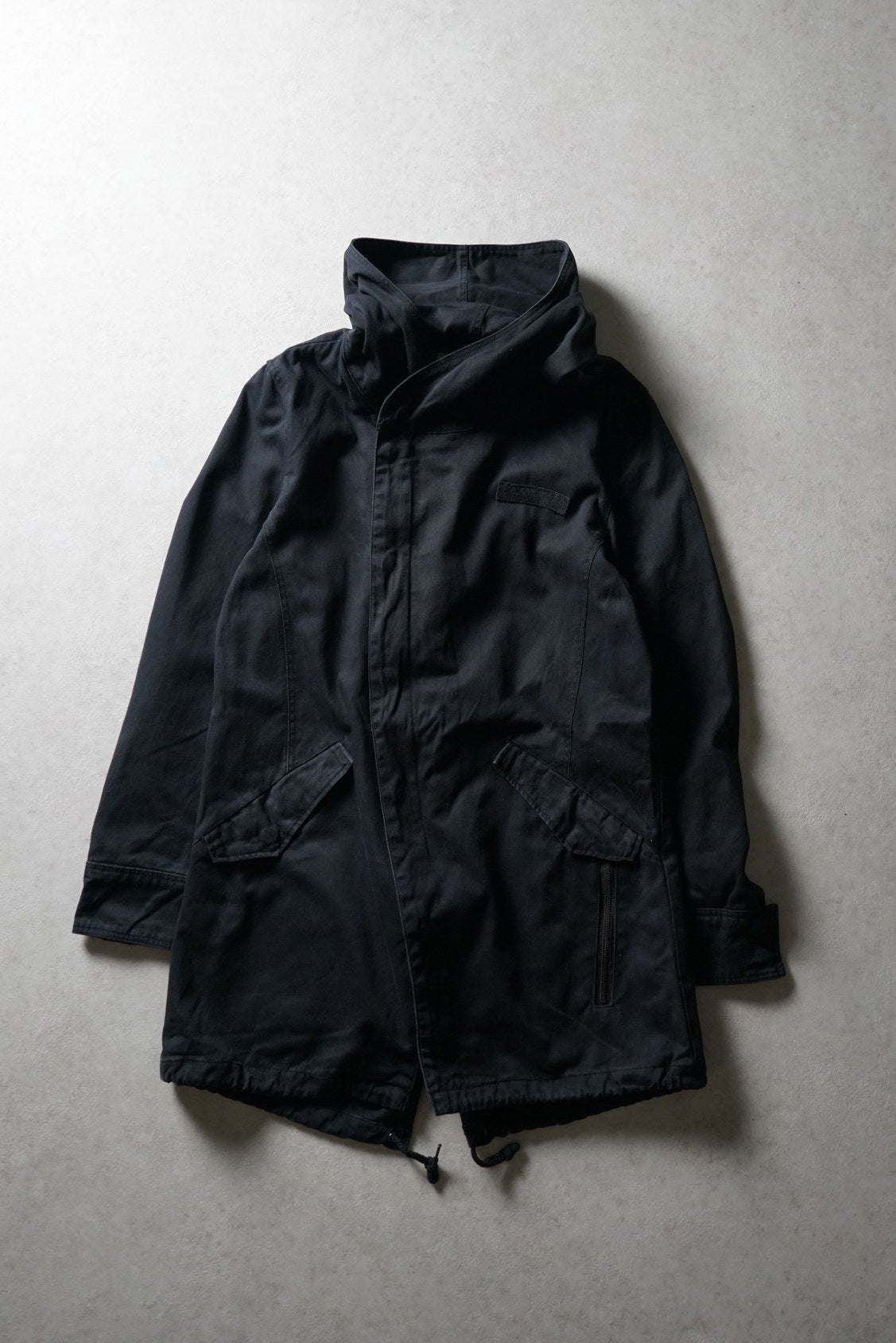 Marithe Francois Girbaud Asymmetric Hooded Coat