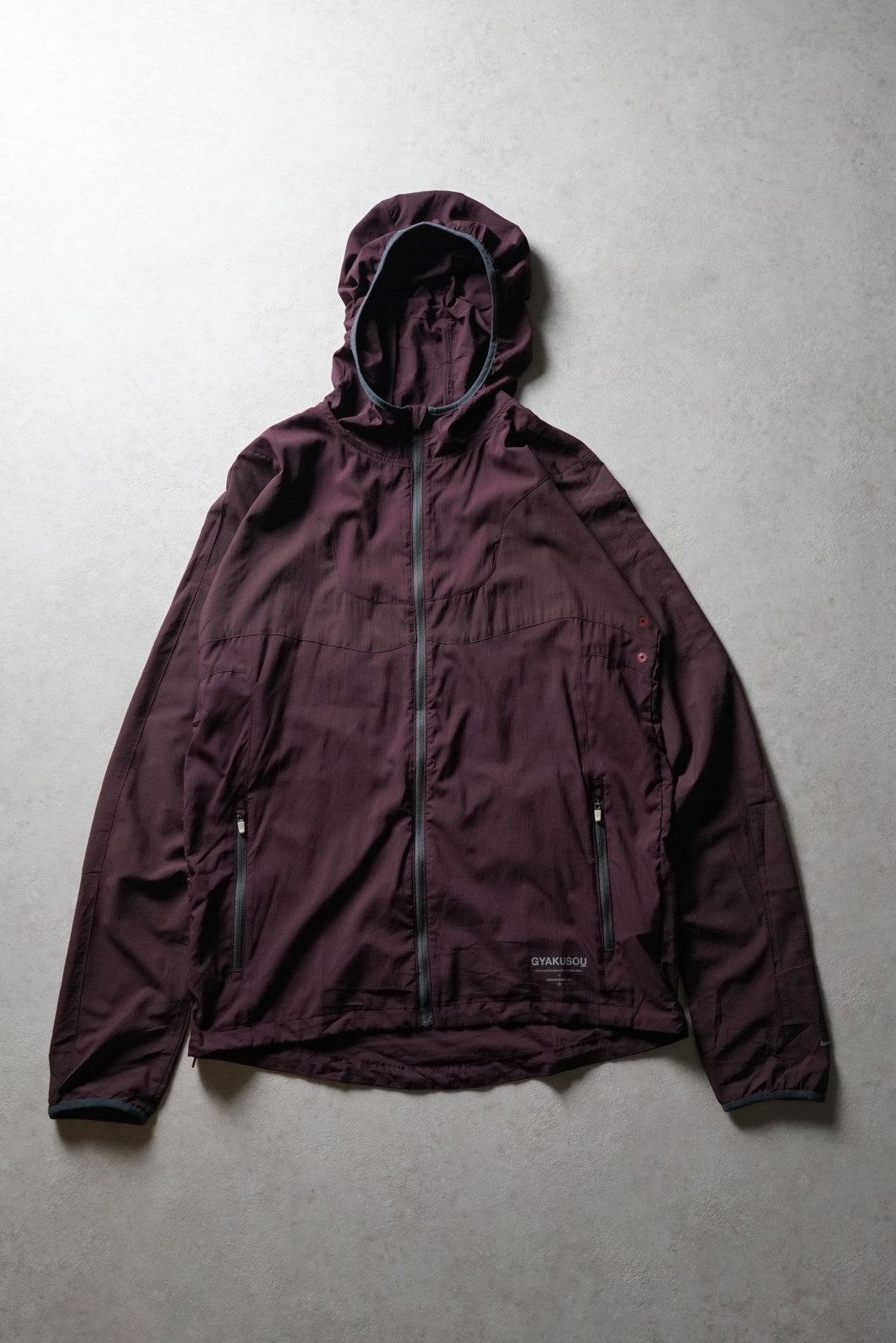 Nike Gyakusou Packable Hooded Running Jacket Burgundy