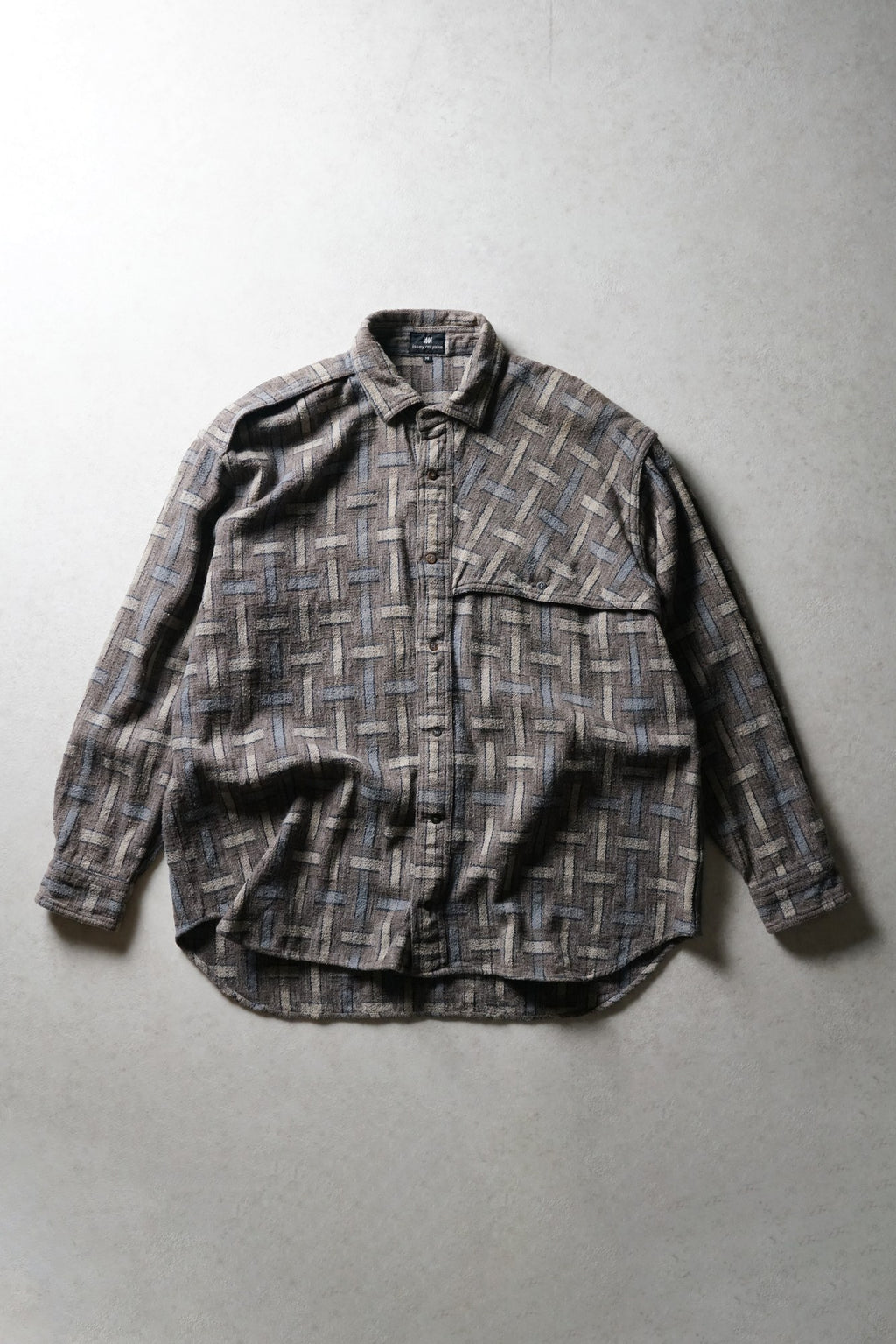 Issey Miyake Brown Block Wool Shirt