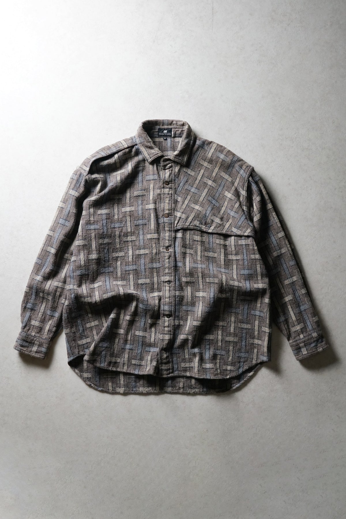 Issey Miyake Brown Block Wool Shirt
