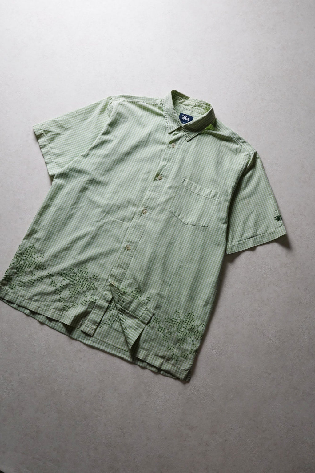 Stussy Green Gingham Shirt