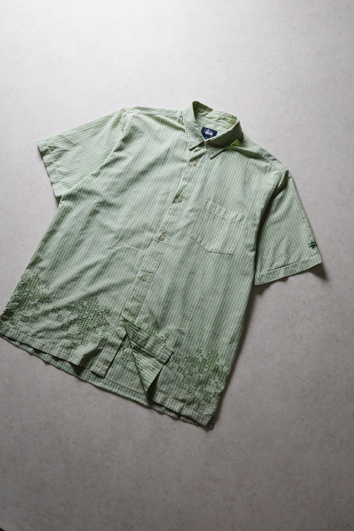 Stussy Green Gingham Shirt