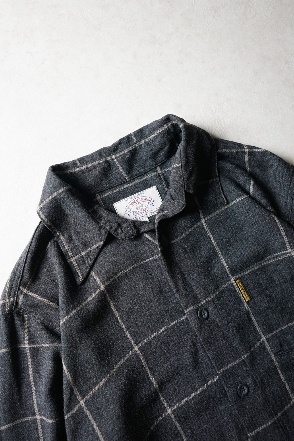 Armani Charcoal Check Shirt