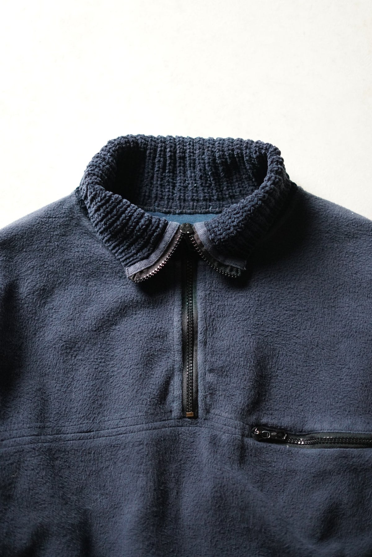 Stone Island Navy Quarter Zip Fleece