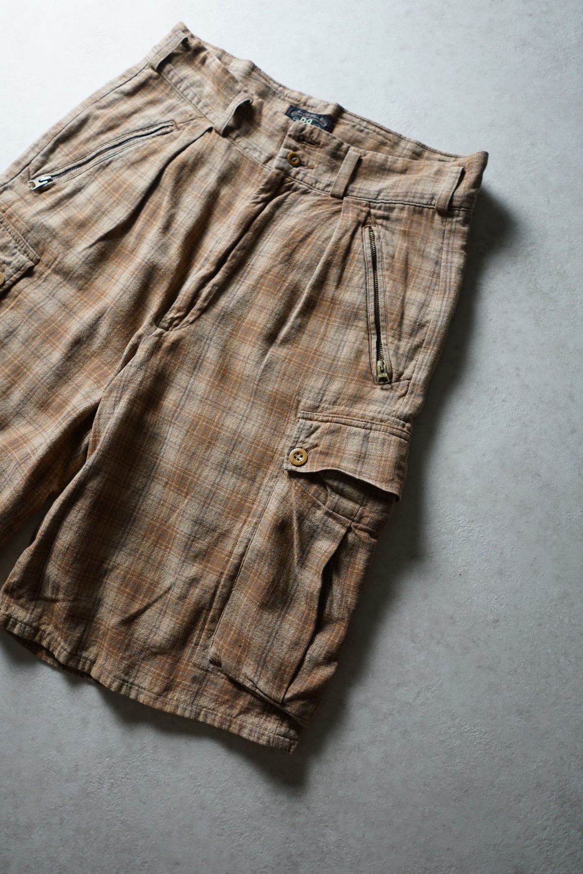 RRL Checked Cargo Shorts