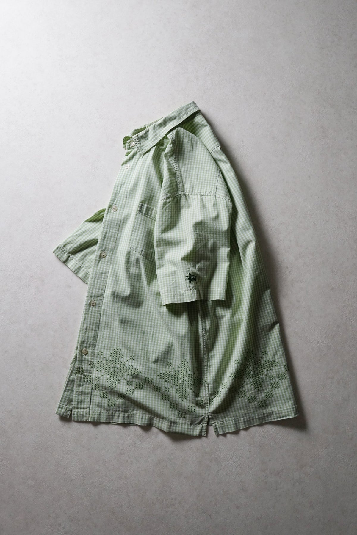 Stussy Green Gingham Shirt