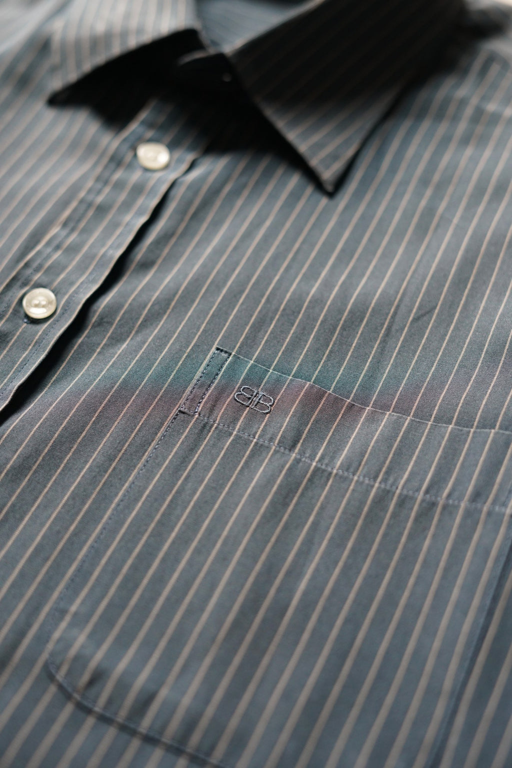 Balenciaga Short-Sleeve Striped Shirt