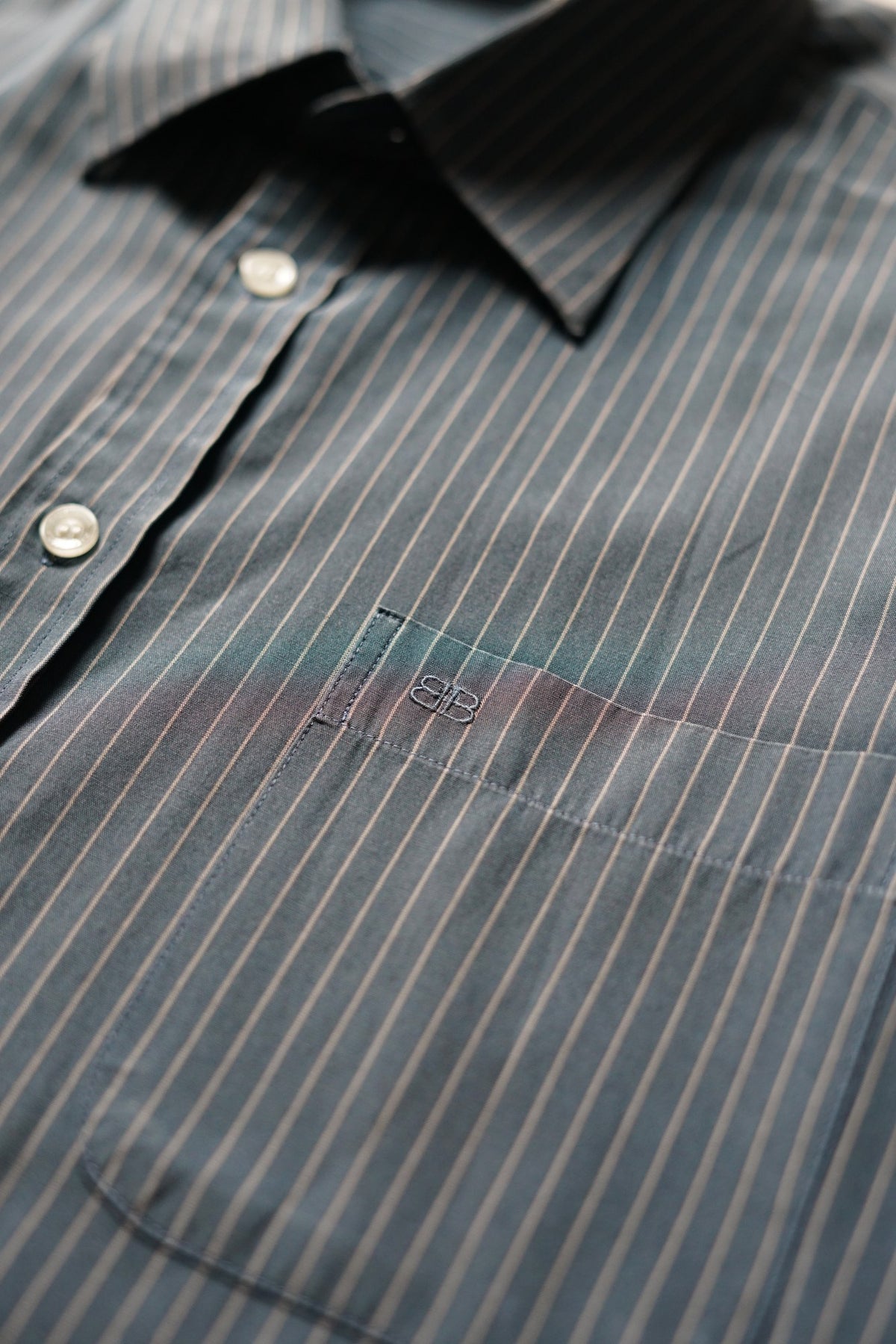 Balenciaga Short-Sleeve Striped Shirt