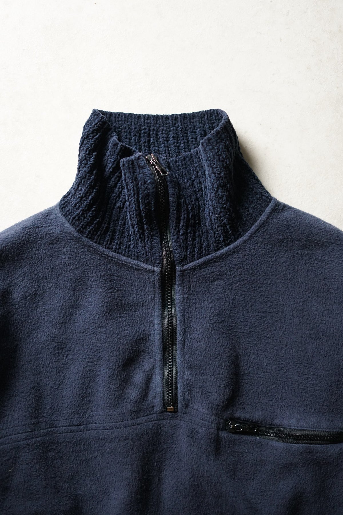 Stone Island Navy Quarter Zip Fleece
