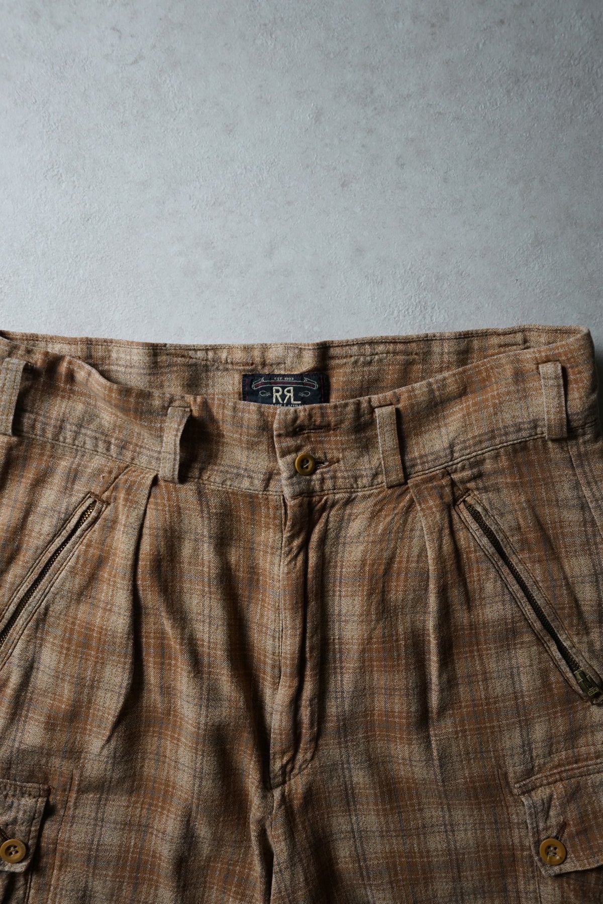 RRL Checked Cargo Shorts