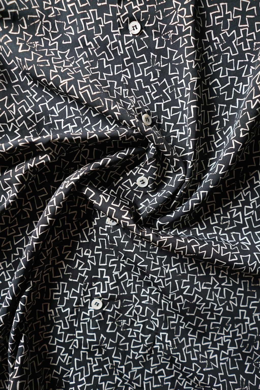Issey Miyake Cross Print Shirt
