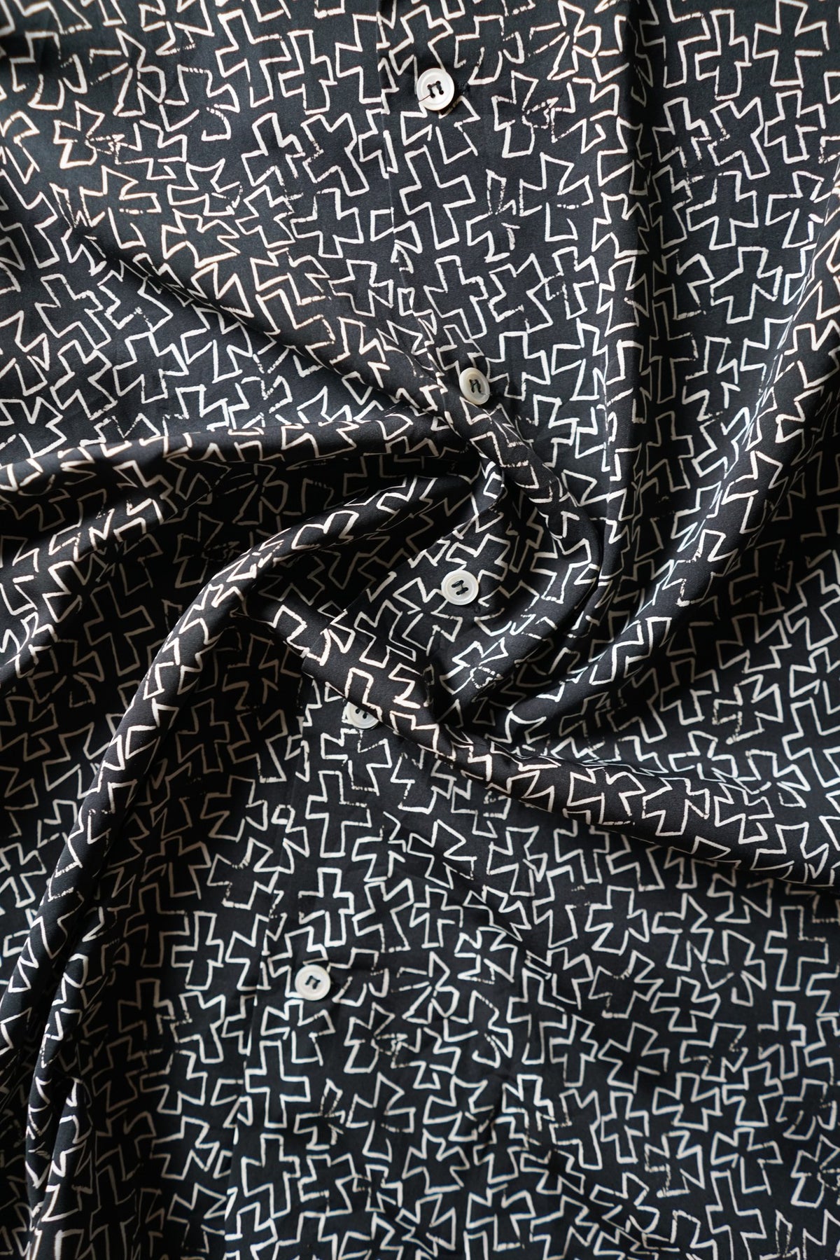 Issey Miyake Cross Print Shirt