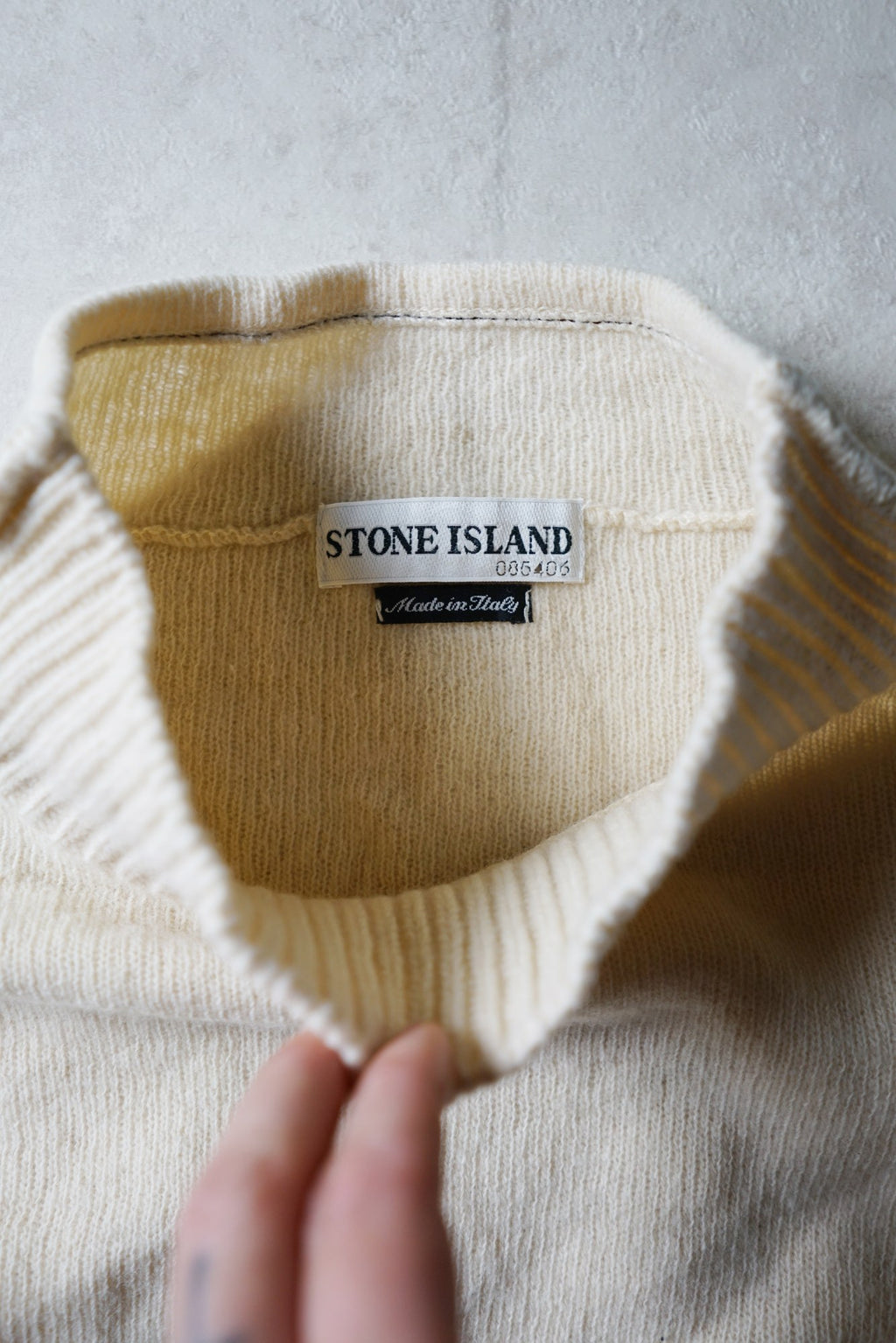 Stone Island Cream Mockneck Knit