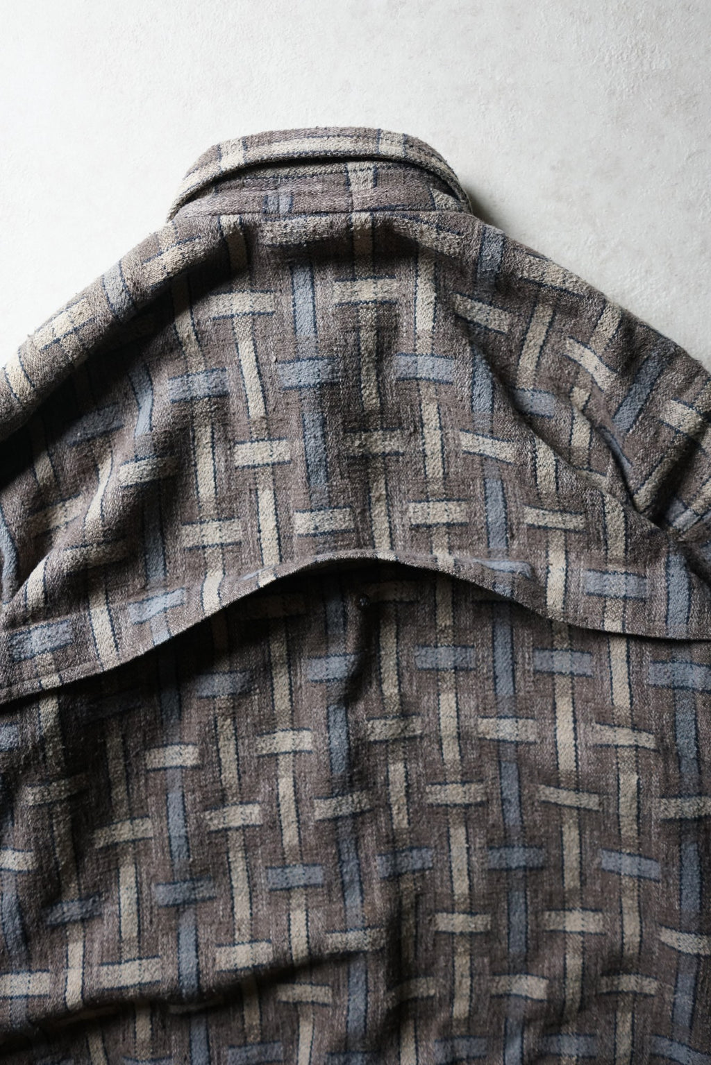 Issey Miyake Brown Block Wool Shirt
