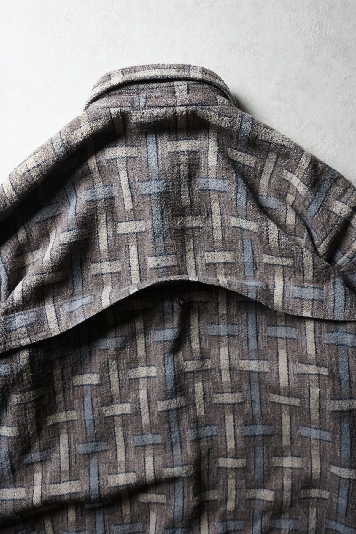 Issey Miyake Brown Block Wool Shirt