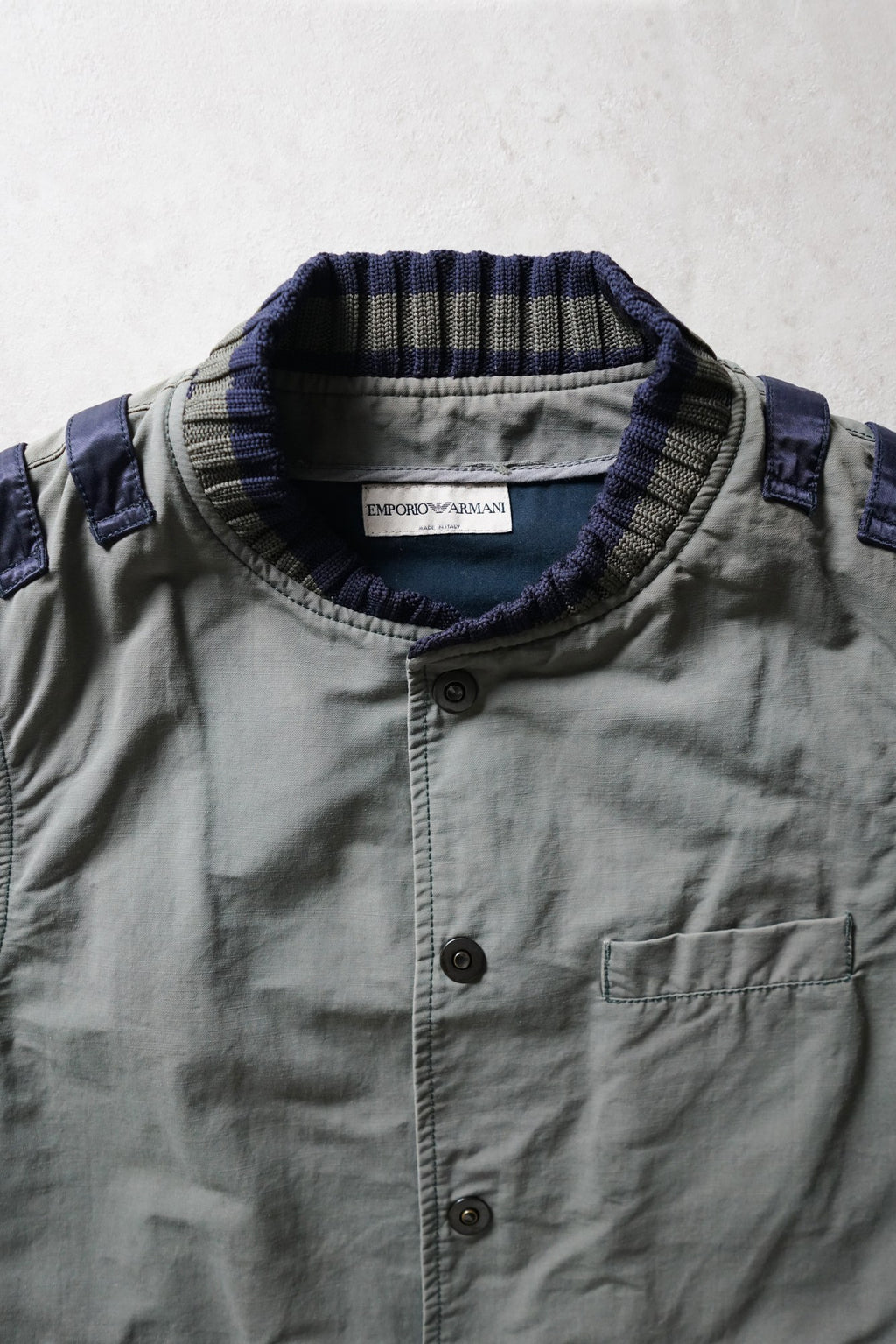 Emporio Armani Ribbed-Collar Gilet