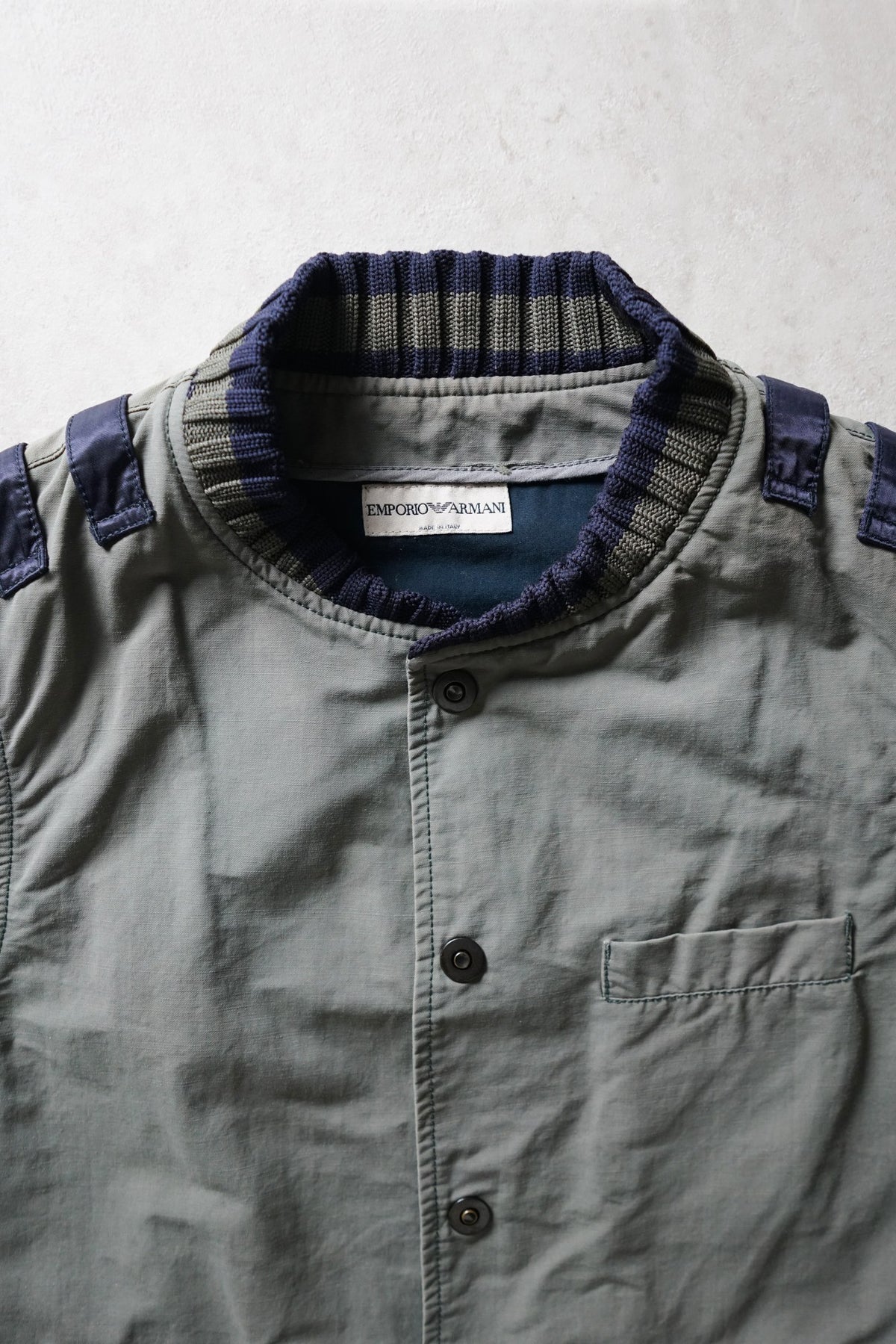 Emporio Armani Ribbed-Collar Gilet