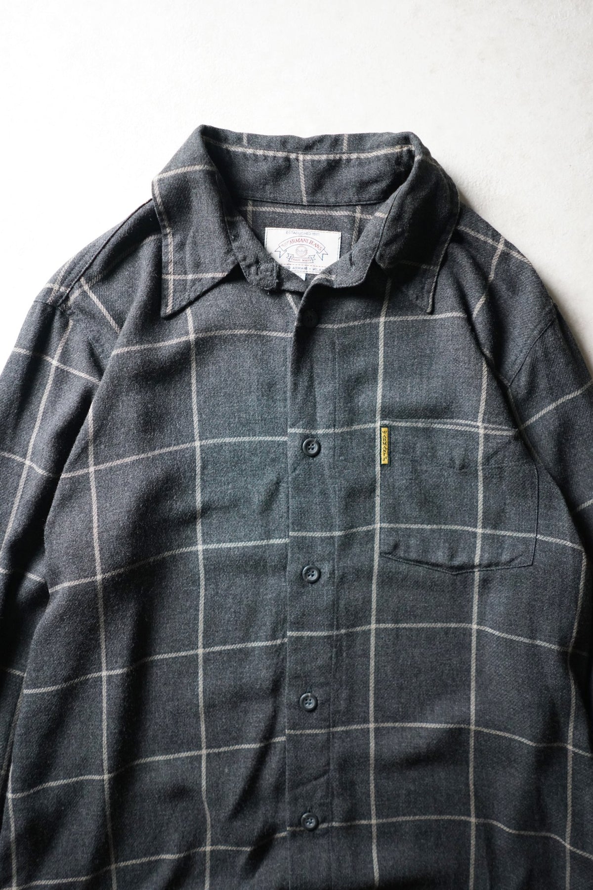 Armani Charcoal Check Shirt