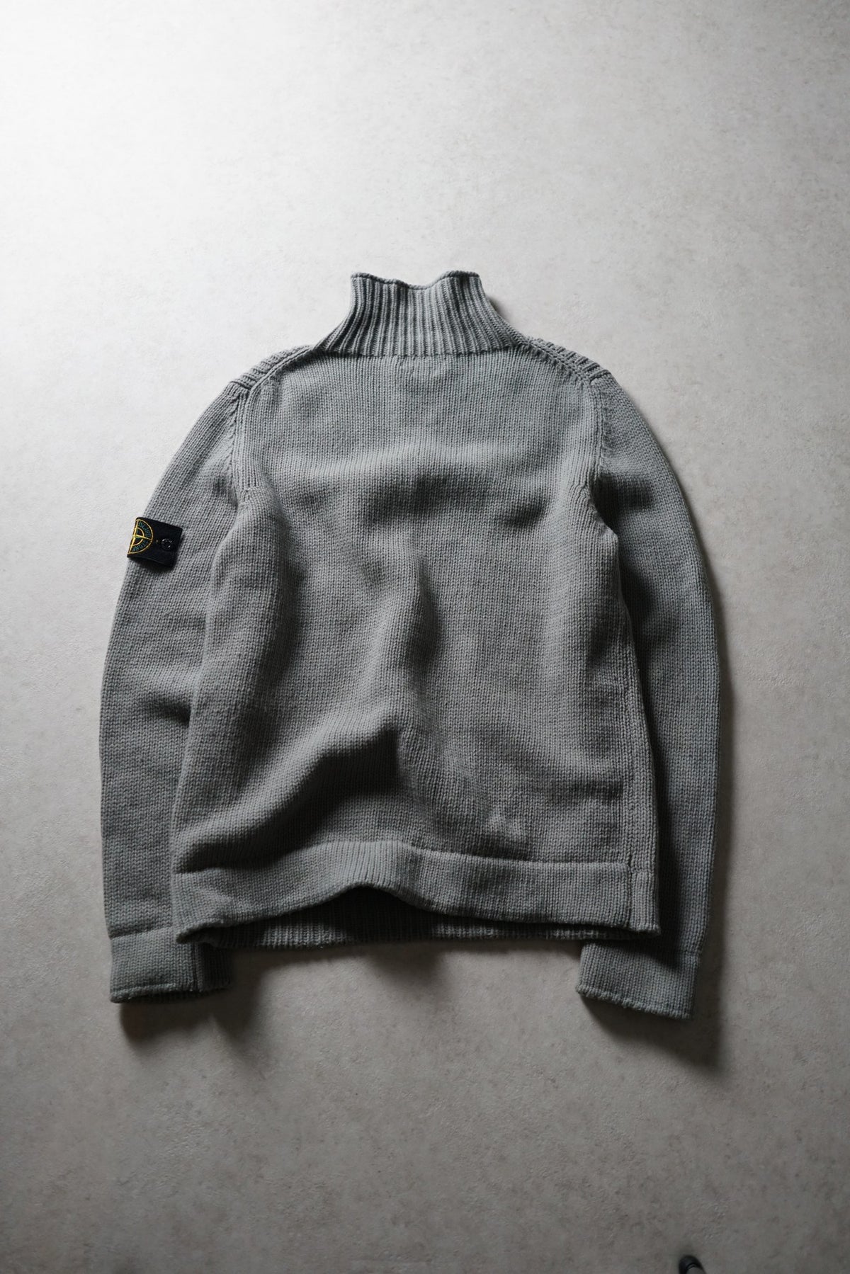 Stone Island Grey Quarter Zip Knit AW2002