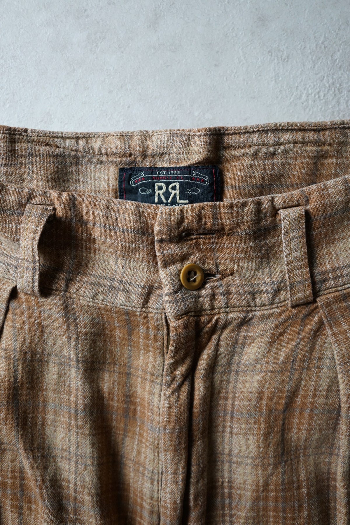 RRL Checked Cargo Shorts