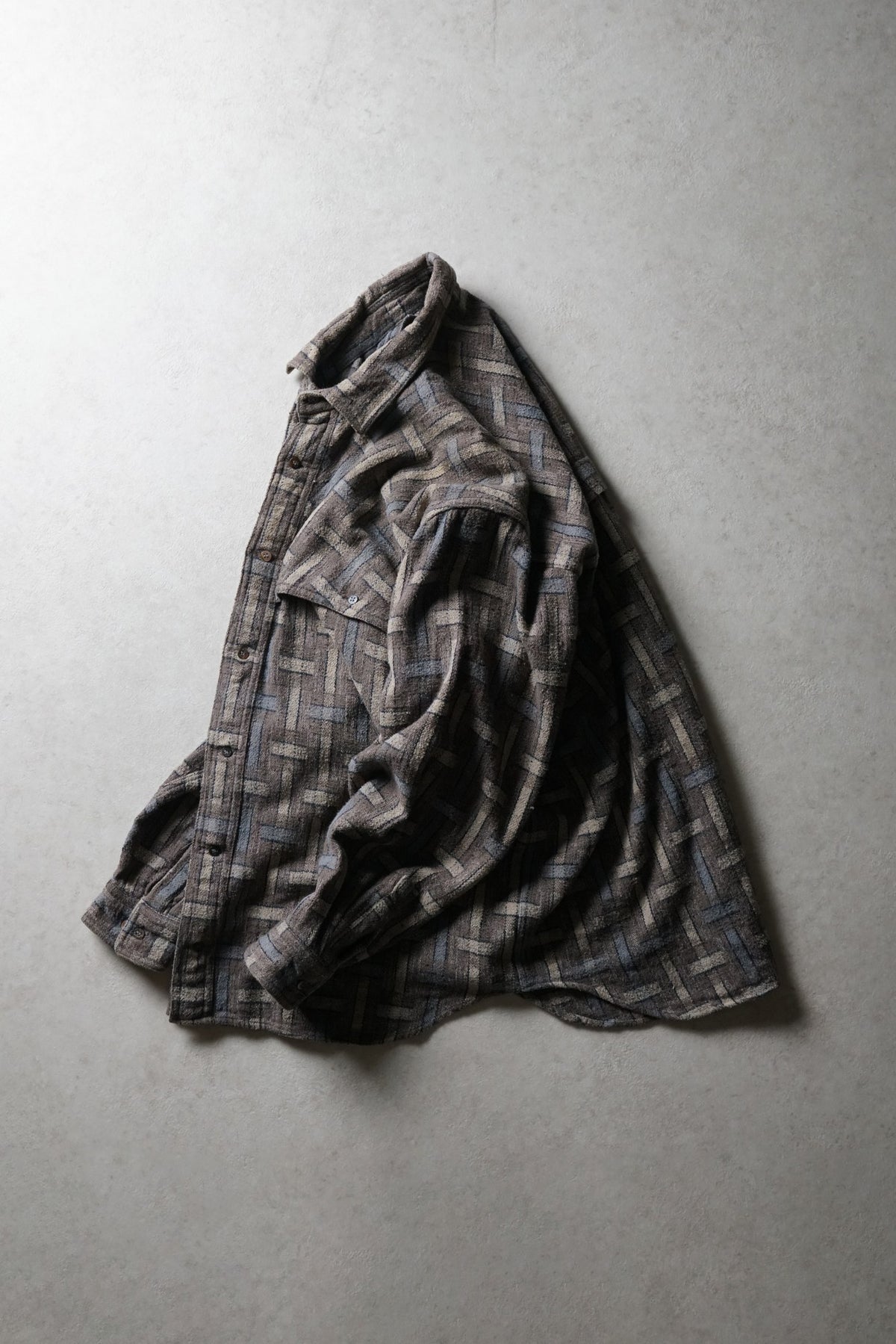 Issey Miyake Brown Block Wool Shirt