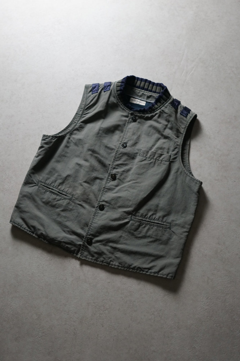 Emporio Armani Ribbed-Collar Gilet
