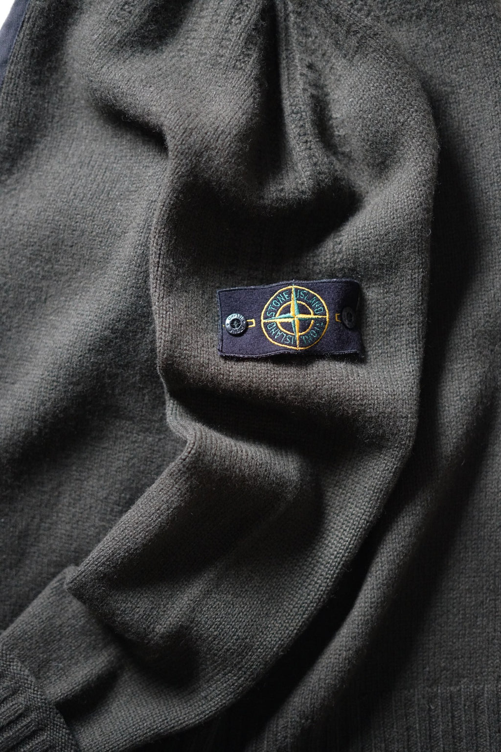 Stone Island Green Quarter Zip Knit 2003