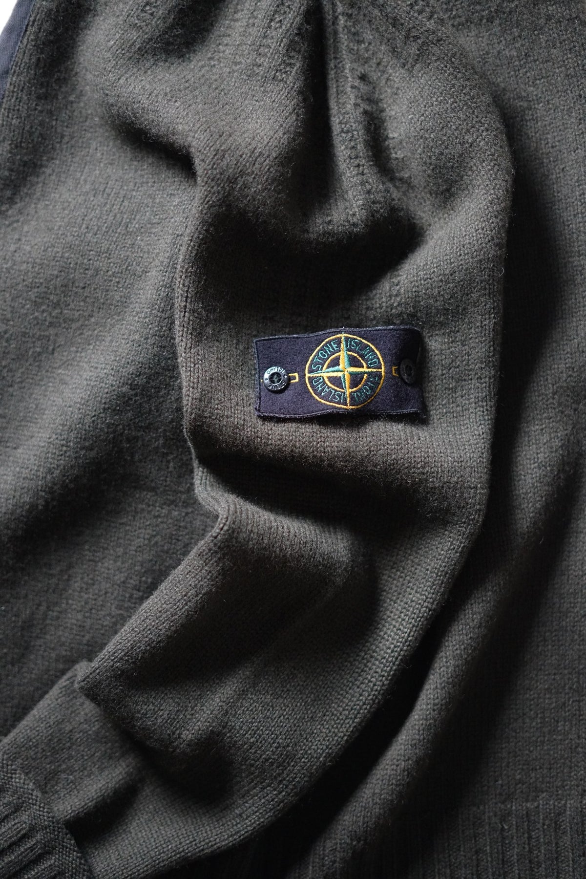 Stone Island Green Quarter Zip Knit 2003