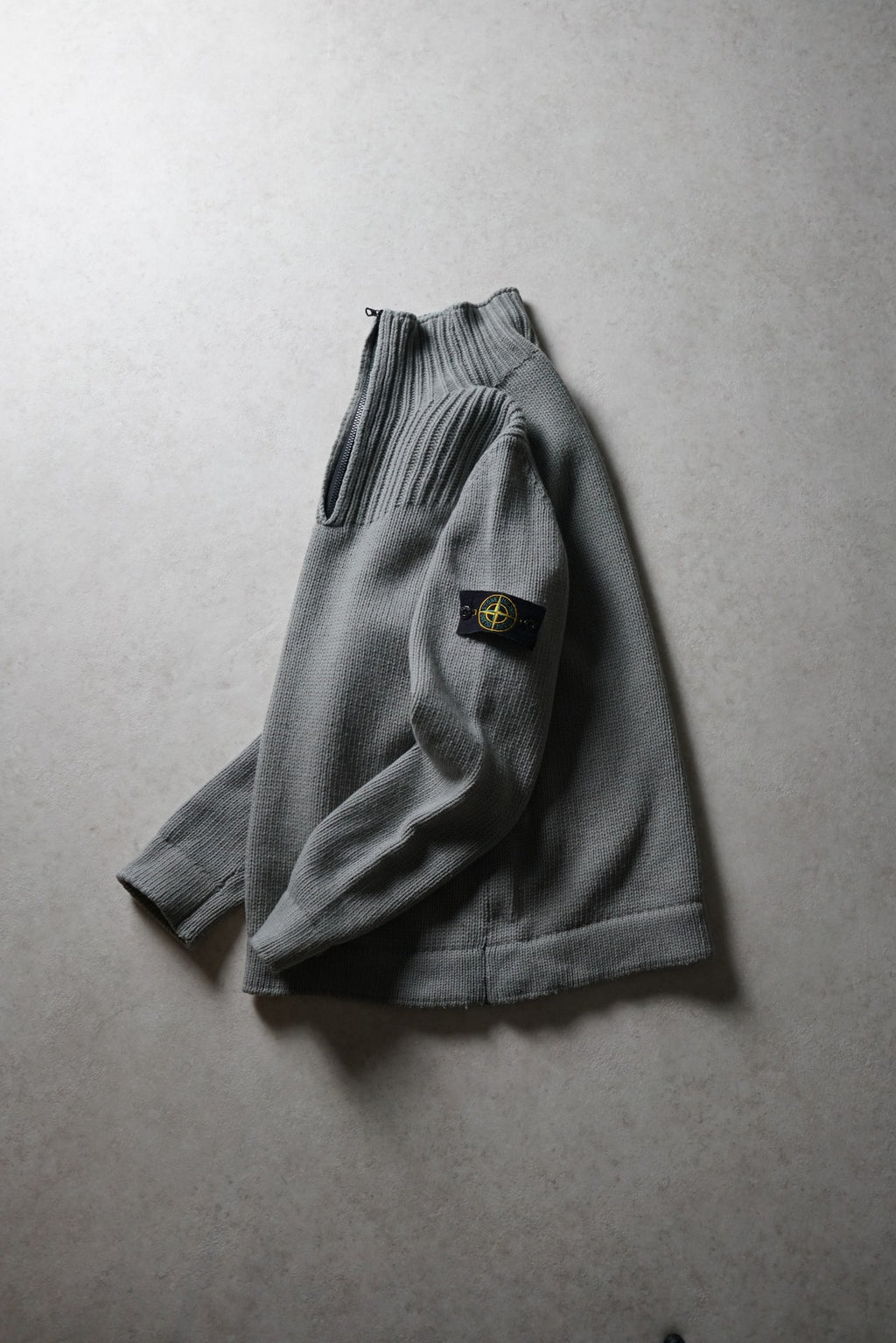 Stone Island Grey Quarter Zip Knit AW2002