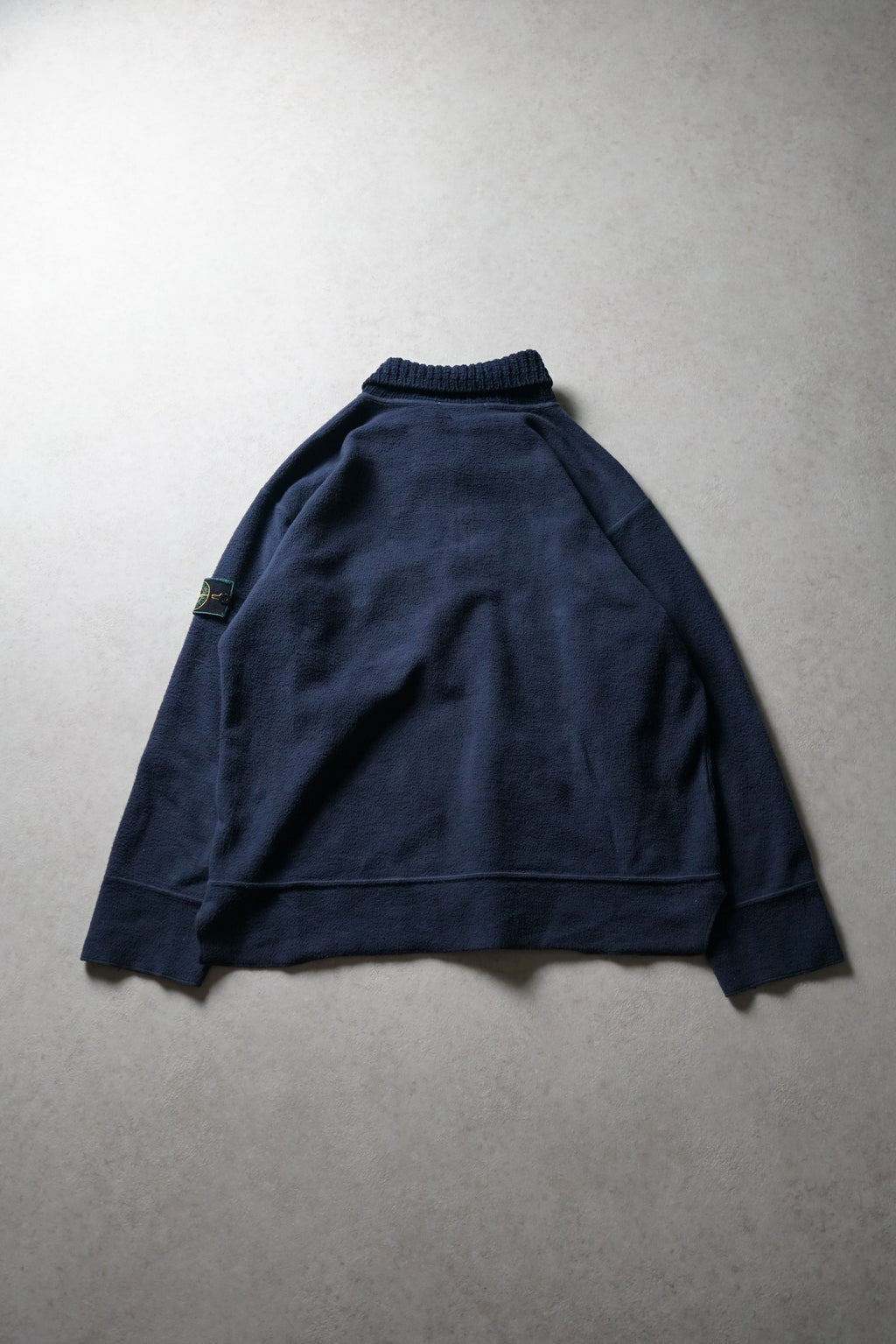 Stone Island Navy Quarter Zip Fleece