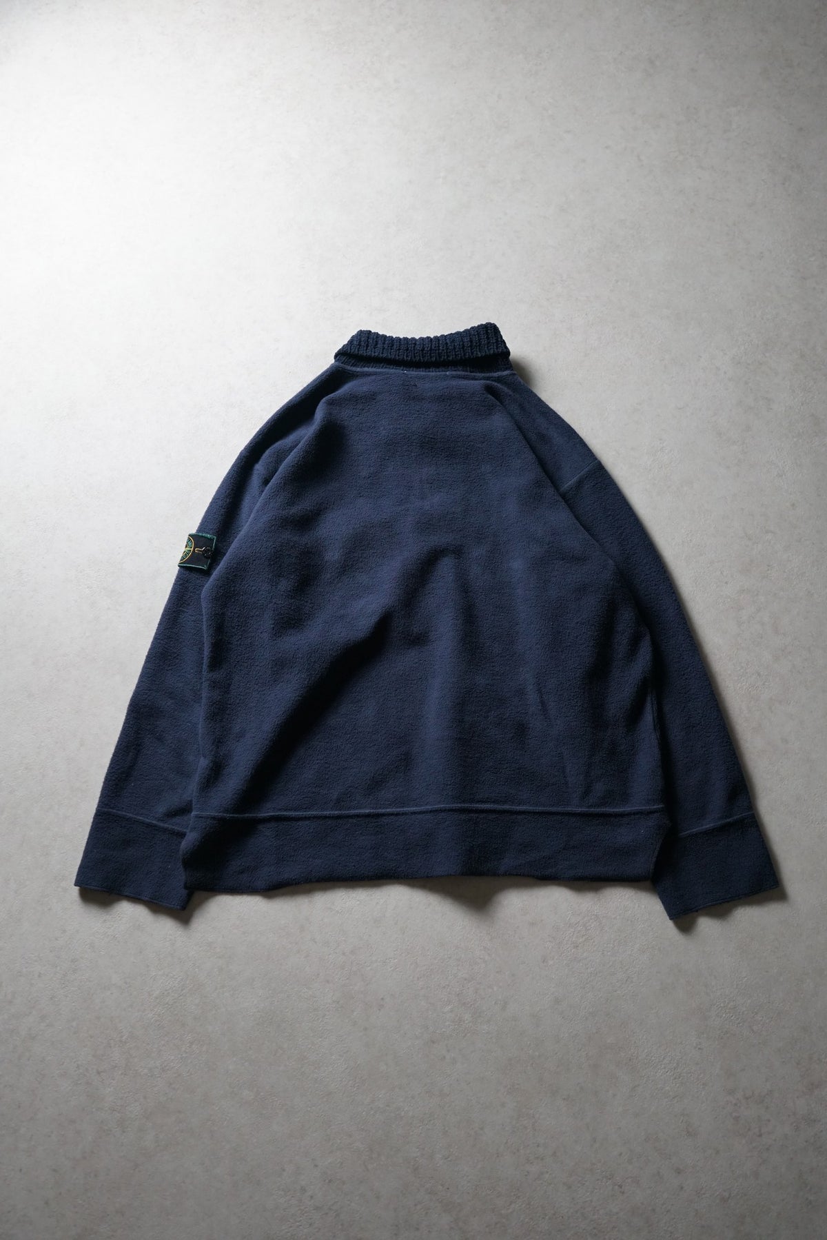 Stone Island Navy Quarter Zip Fleece