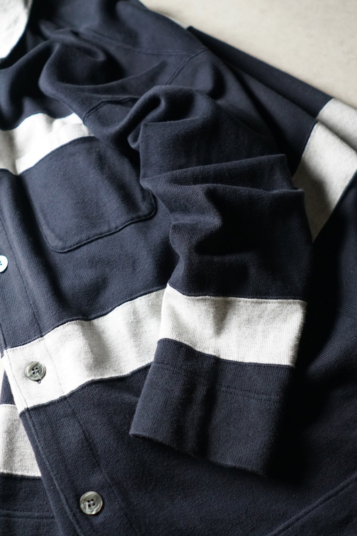 Issey Miyake Block Stripe Polo