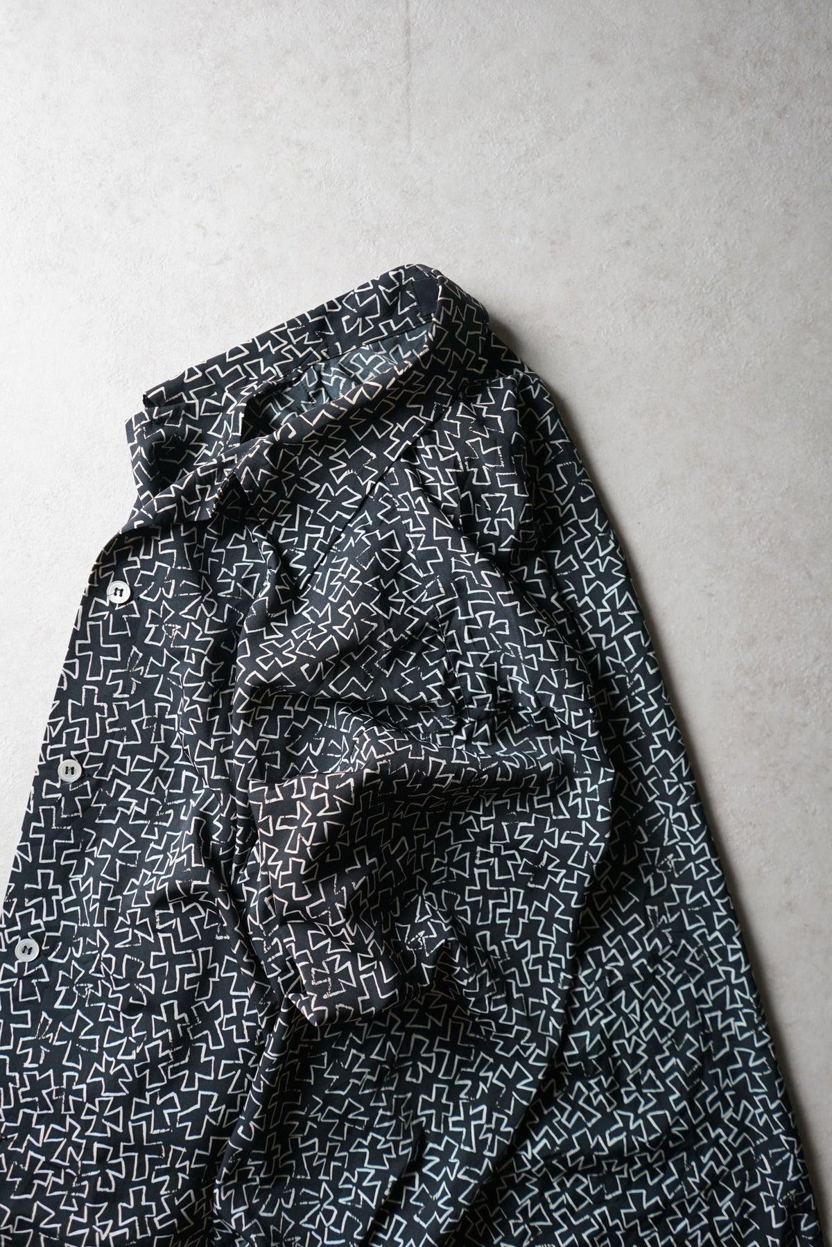 Issey Miyake Cross Print Shirt