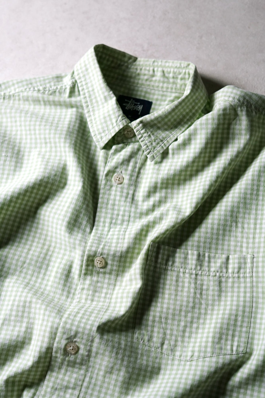 Stussy Green Gingham Shirt