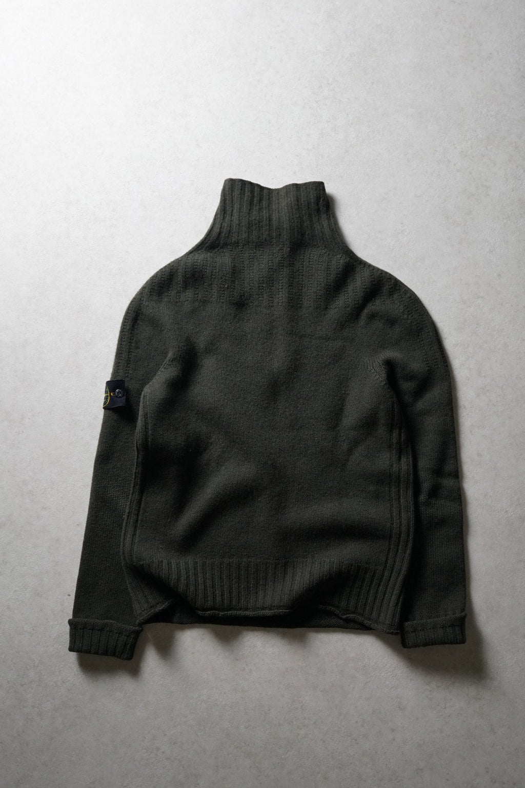 Stone Island Green Quarter Zip Knit 2003