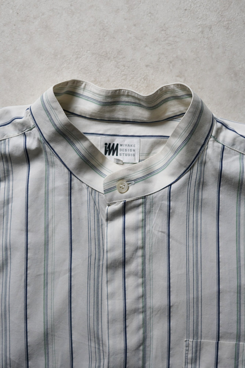 Issey Miyake Design Studio Band-Collar Shirt
