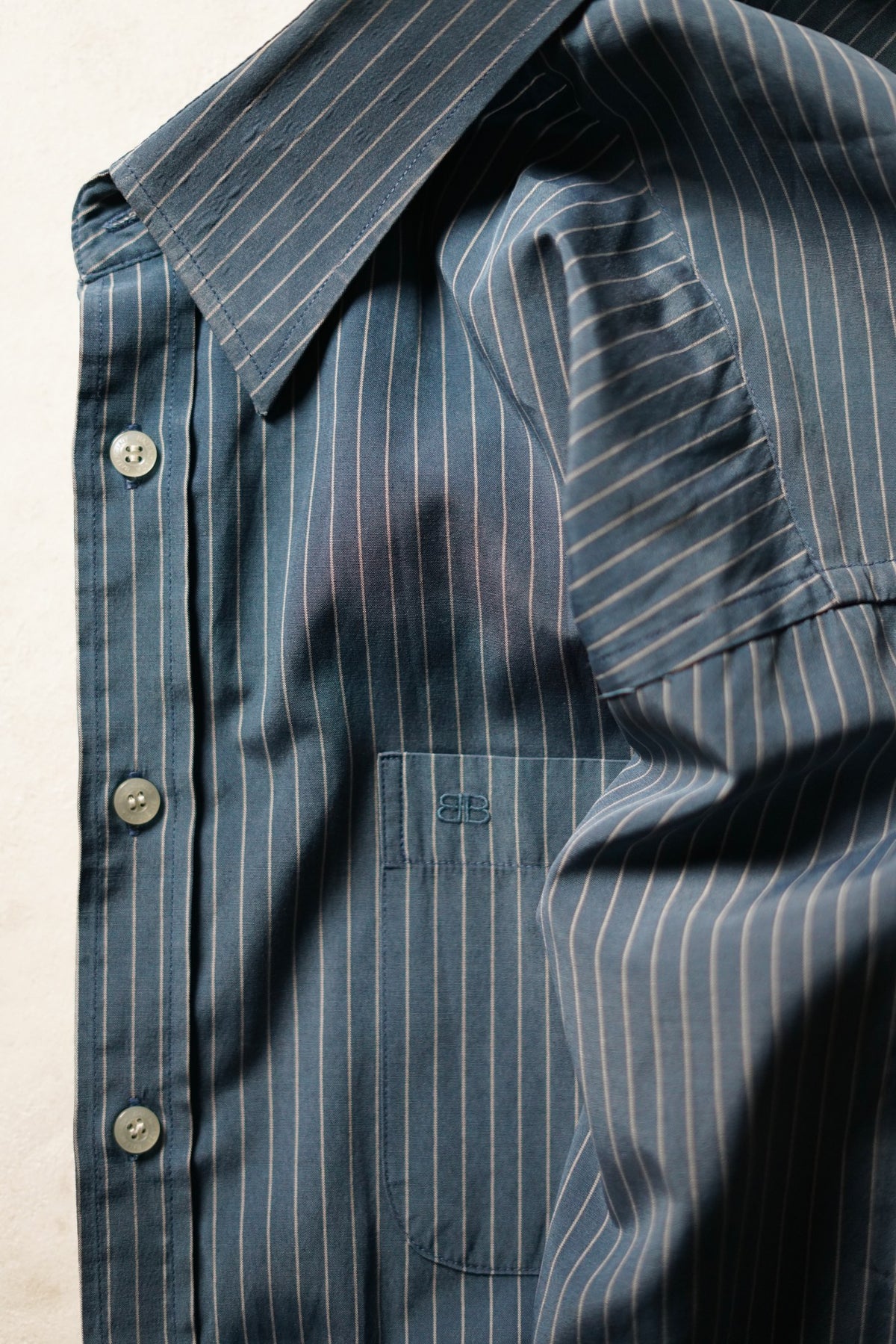Balenciaga Short-Sleeve Striped Shirt