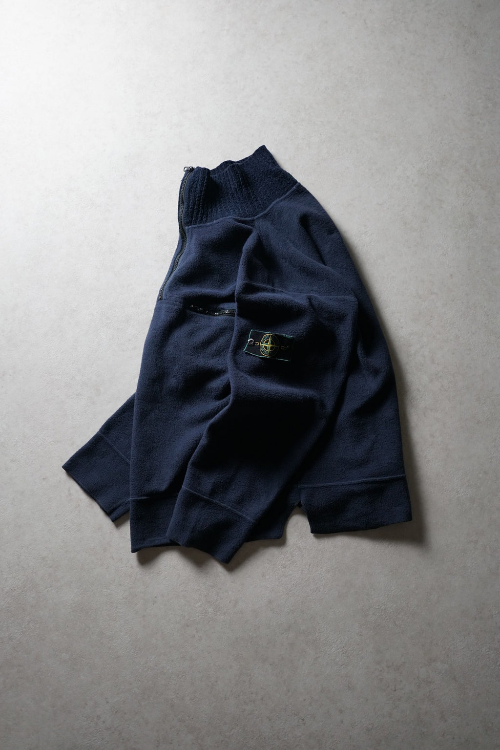 Stone Island Navy Quarter Zip Fleece