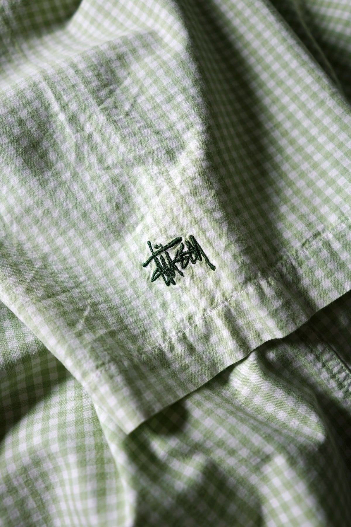 Stussy Green Gingham Shirt