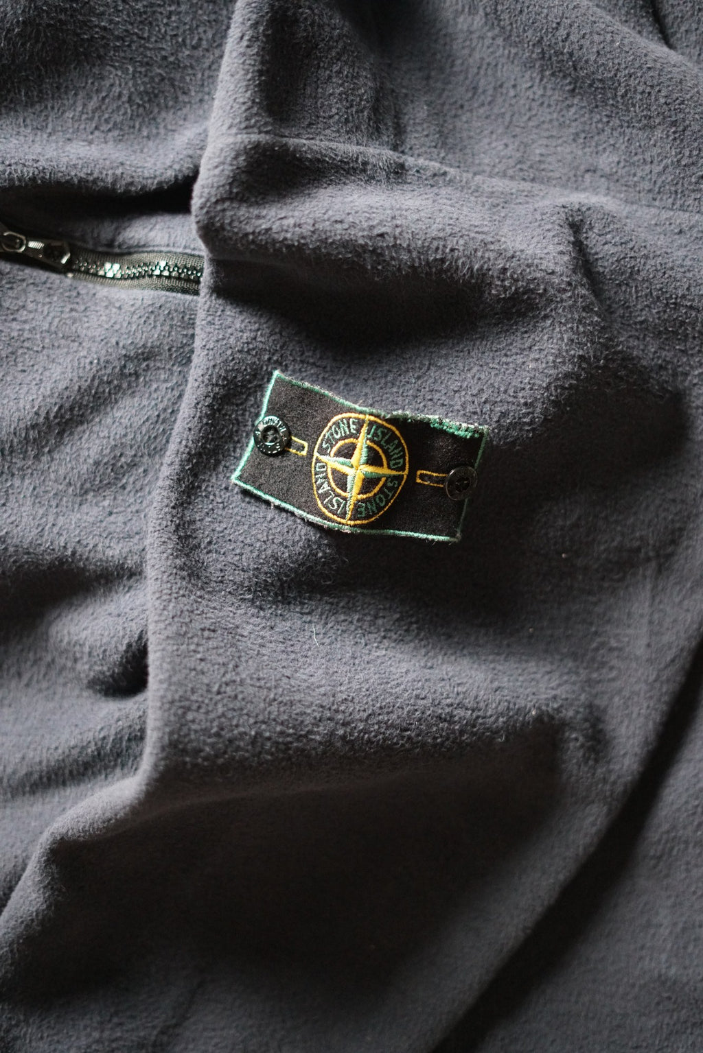 Stone Island Navy Quarter Zip Fleece