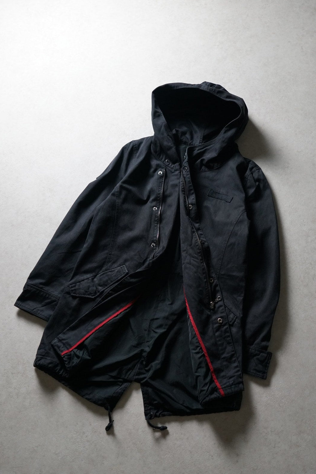 Marithe Francois Girbaud Asymmetric Hooded Coat
