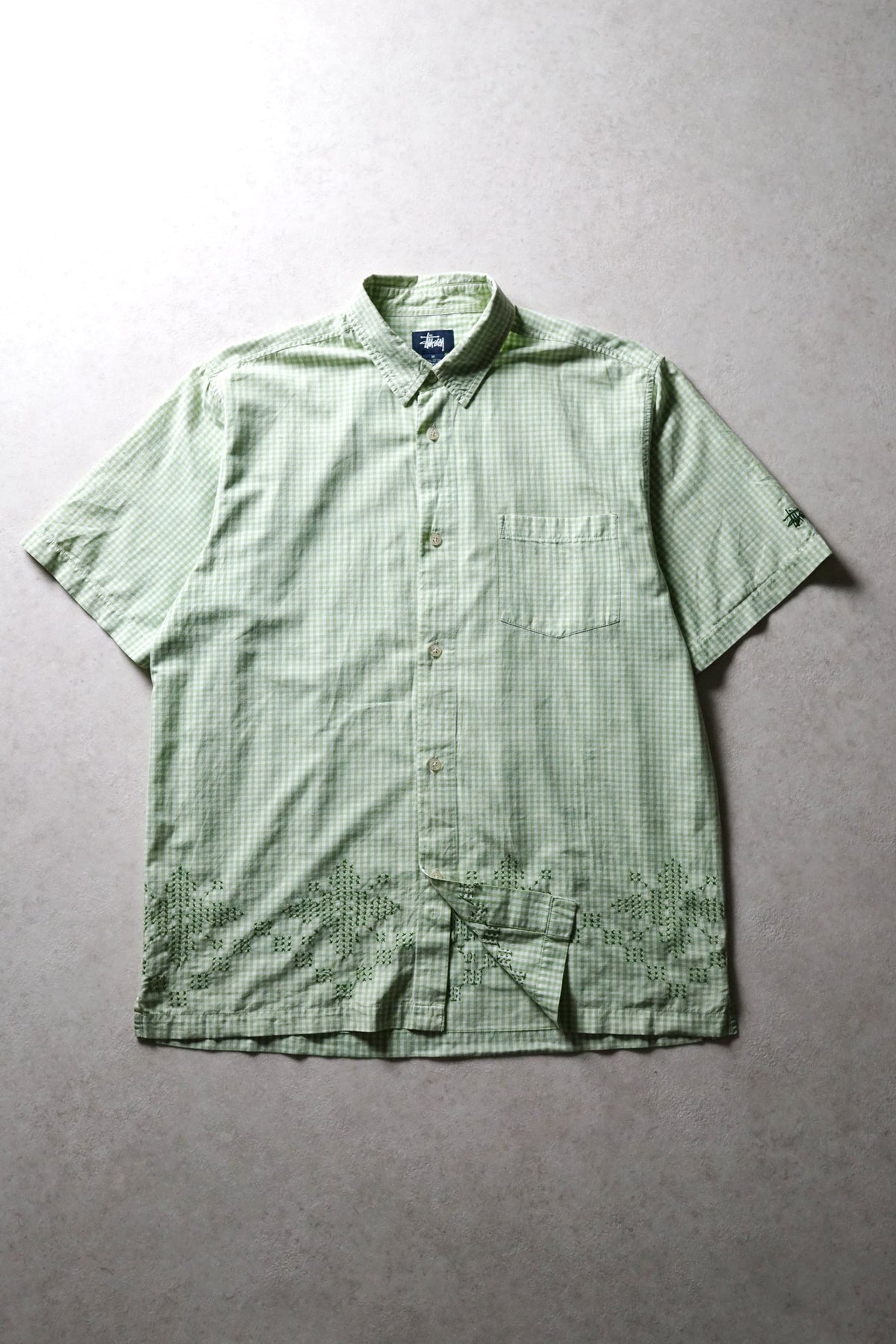Stussy Green Gingham Shirt