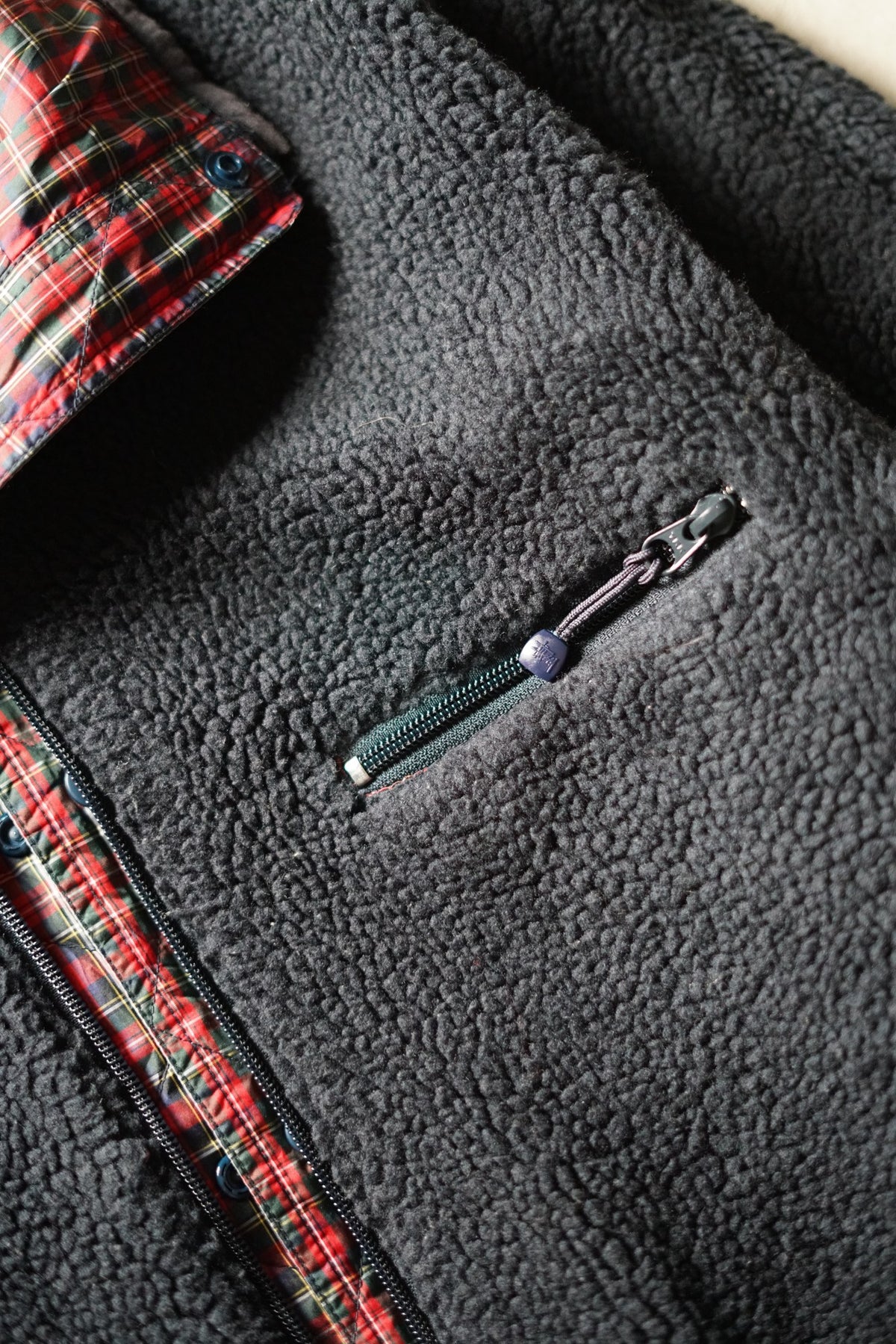 Stussy Reversible Tartan Fleece Jacket